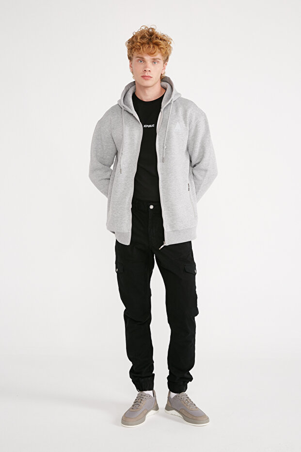 JP BASIC FULL ZIP SWEATSHIRT HOODIE - 7