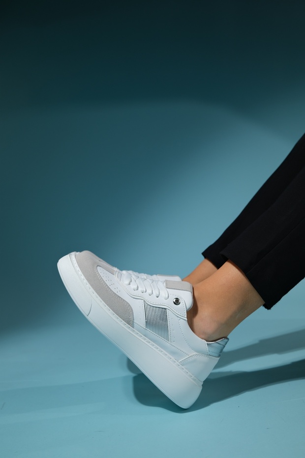 BEICE fehér szürke női tornacipő - 4