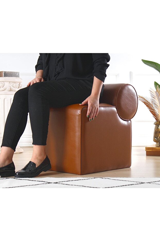 Rohin Deri Puf - Taba - 4