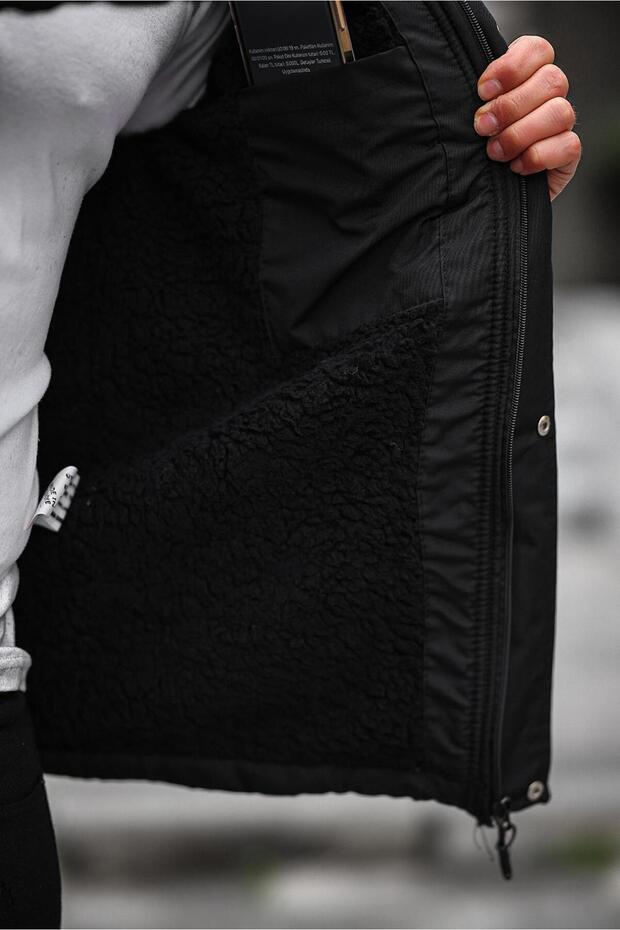 ÇIKARILABİLİR KAPÜŞONLU KIŞLIK ERKEK MONT - 5