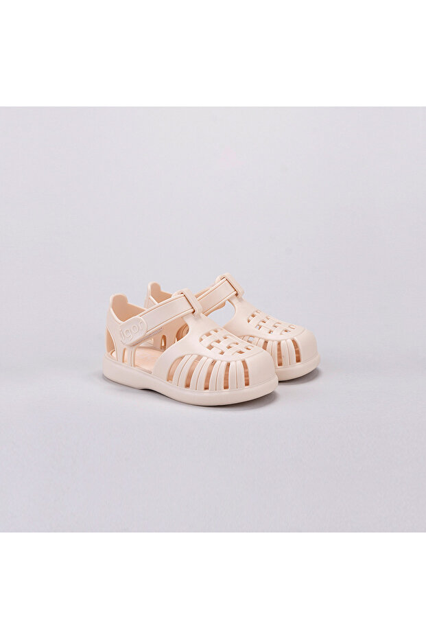Tobby Solid Kids Cream Sandals - 2