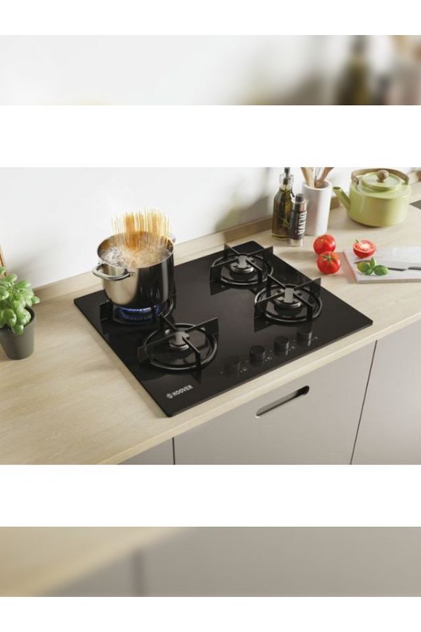 Siyah Cam Ankastre Set (HDG6C2GBTK Davlumbaz, HVW6MBB Ocak, HOT3051BI/E Fırın) - 5