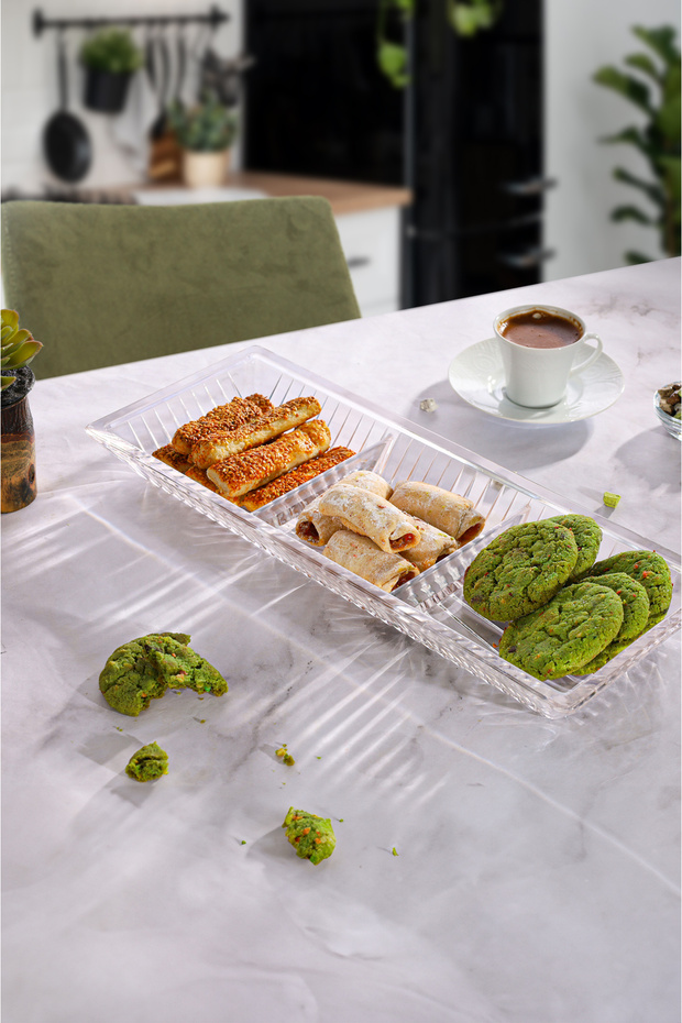 رف عرض زجاجي من لينيا مكون من 3 أجزاء - 1