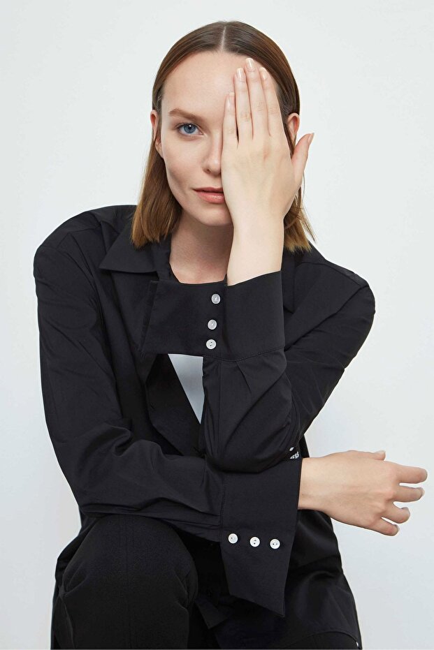 Kadın Satranç Baskılı Gömlek - 1