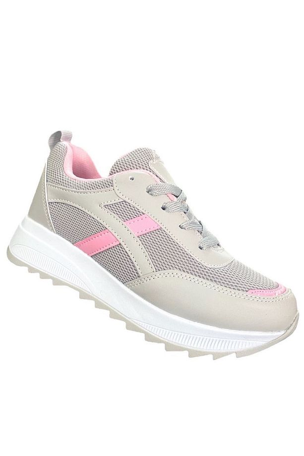 Yüksek Taban Bağcıklı Anatomik Rahat Taban Günlük Sneaker Spor Ayakkabı Buz - 2