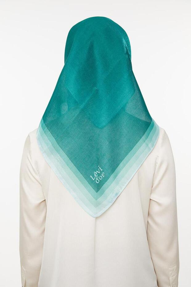 Eșarfă verde smarald - Design chihlimbar - 4