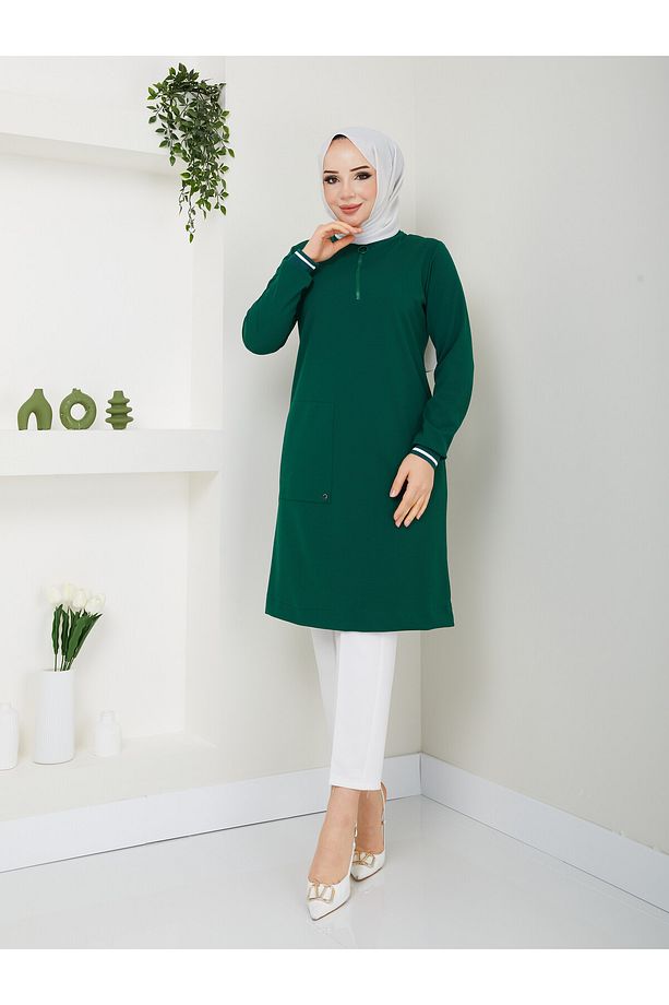 Kadın Mevsimlik Krep Kumaş Tunik - 1