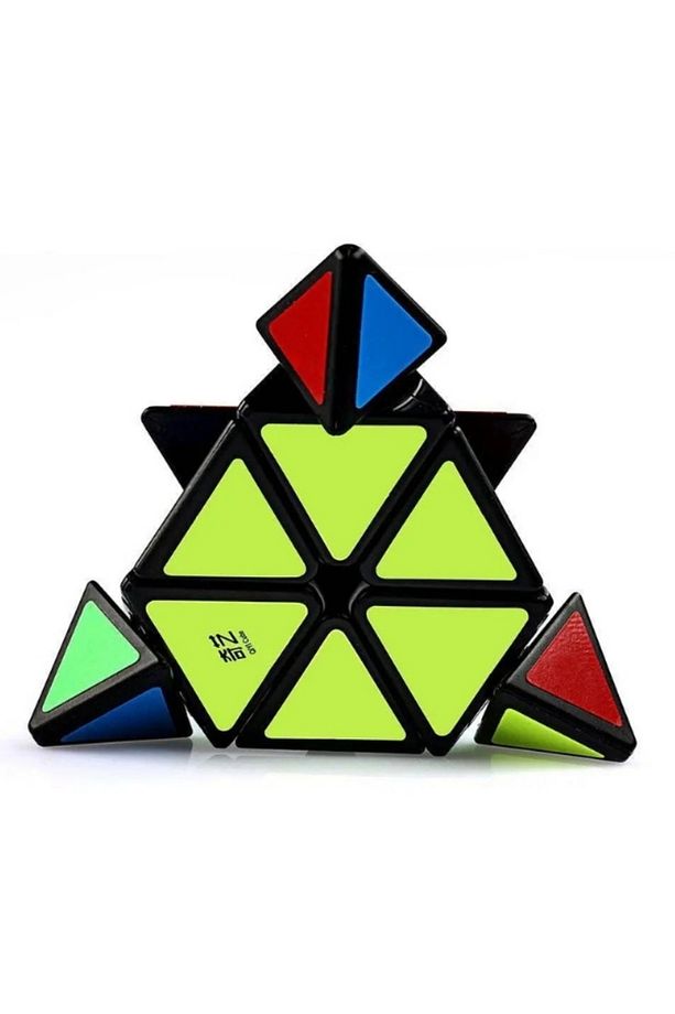 Qiyi Qiming A Pyraminx Neon Renkler Speed Küp Profesyonel 3x3 Üçgen Zeka Küpü Rubik Küp - 2