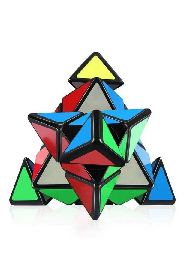 Qiyi Qiming A Pyraminx Neon Renkler Speed Küp Profesyonel 3x3 Üçgen Zeka Küpü Rubik Küp - 3