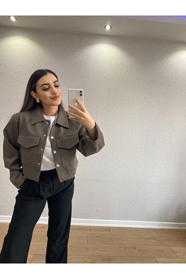 Antrasit Cepli Ceket - 2