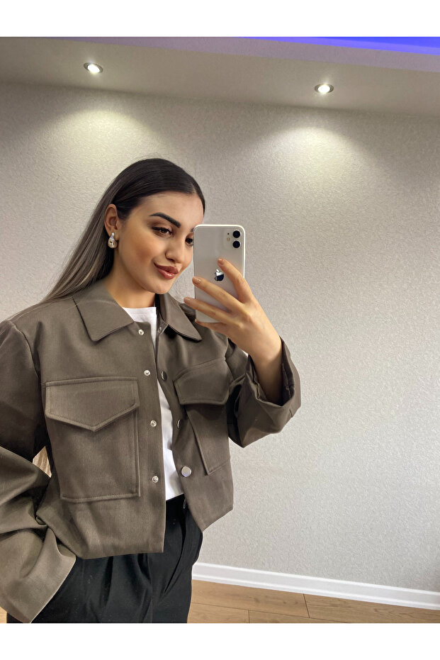 Antrasit Cepli Ceket - 1