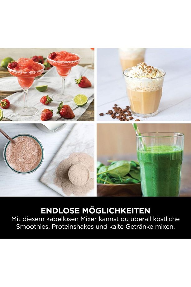 Blast Taşınabilir Kablosuz Mikser ve Smoothie Makinesi, Güçlü, Şarj Edilebilir, 530ml , - 4
