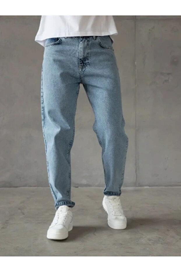 Men's Blue Jeans Baggy Pants