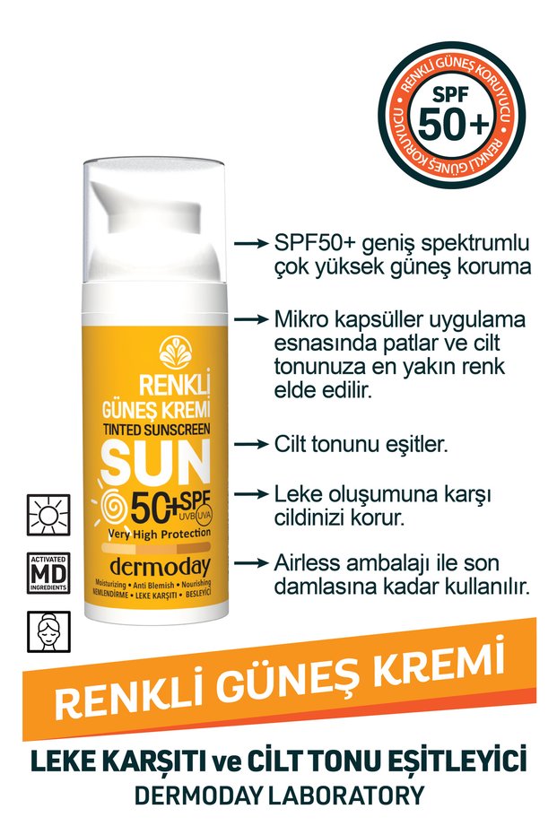 Anti-Blemish and Skin Tone Equalizing Spf50 Colored Sunscreen