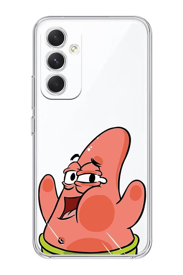 Samsung Galaxy A35 Compatible Patrick Star Patterned Transparent Phone Case