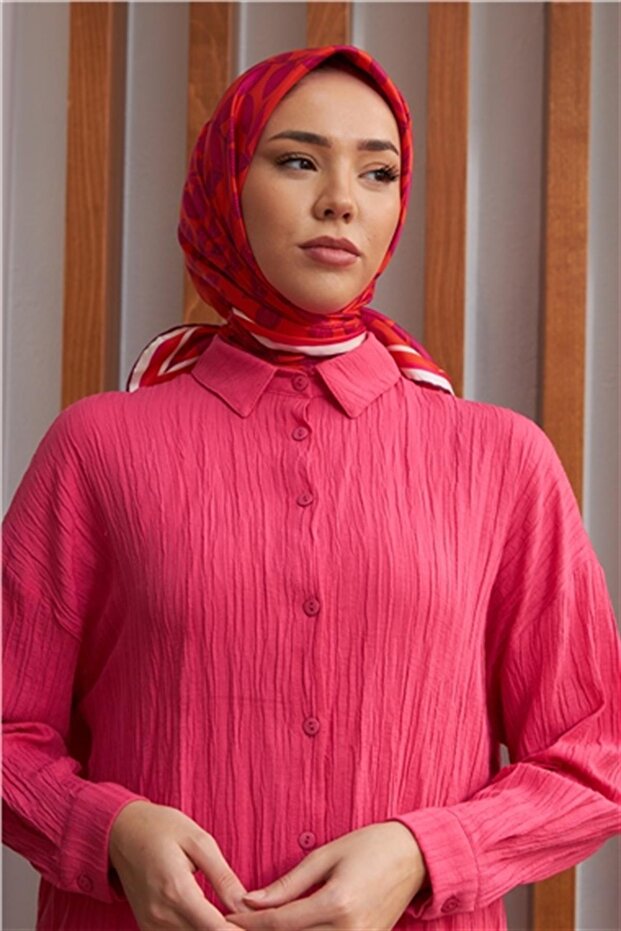وشاح حرير سورة منقوش بأوراق زهرة الرمان 11397-17