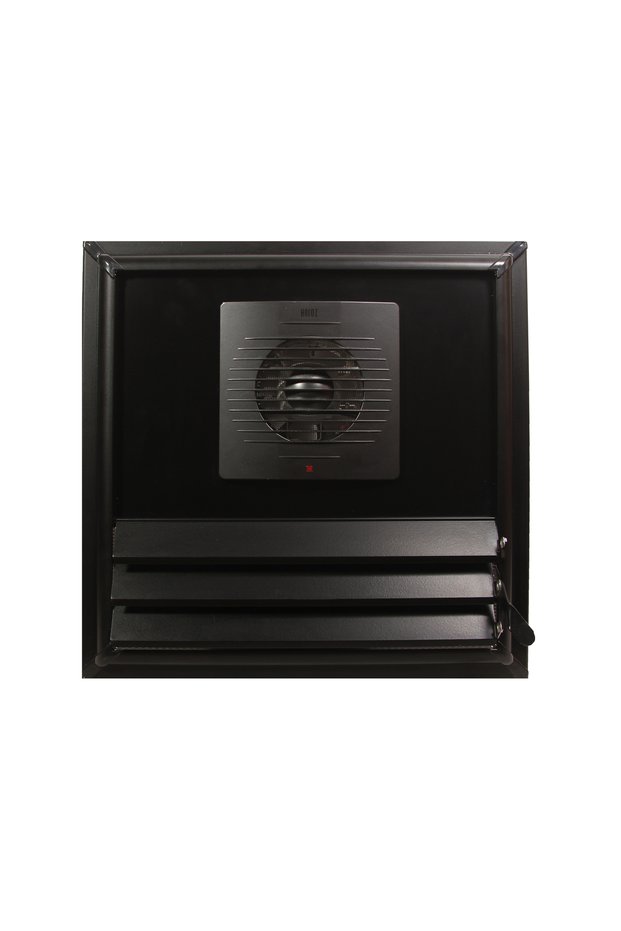50X51 Matte Black Aluminum Surface Mounted Grille with Aspirator (Ventilation - Fan)