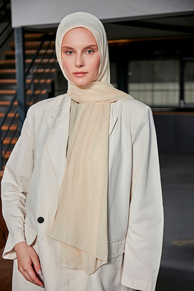 Simli Abiye Şal - 2