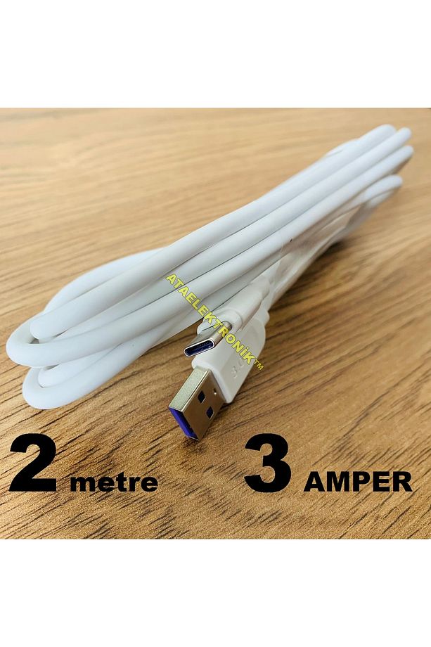2 Metre 3a Xiaomi Redmi Note 8 8 Pro 9 9 Pro 10 Pro Uyumlu Type C Hızlı Şarj Aleti Fast Şarz - 2