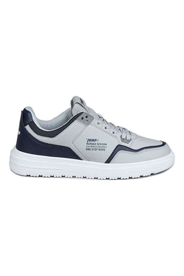 27952 Light Gray - Royal Blue Men's Sneaker Casual Sneakers