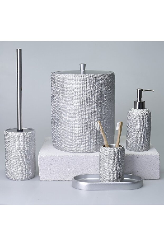 Natural Çöp Kovası Gümüş - 4