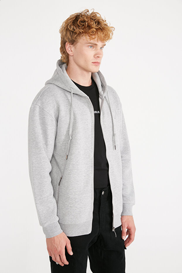 JP BASIC FULL ZIP SWEATSHIRT HOODIE - 4