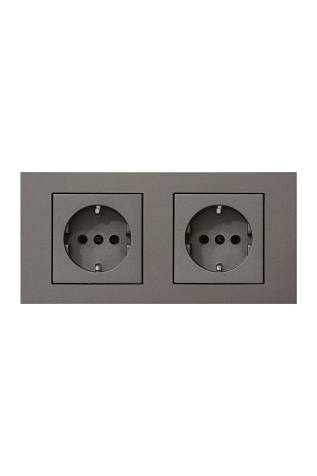 مجموعة Ovivo Grano Anthracite مكونة من 2 مقبس مؤرض + مقبس مؤرض