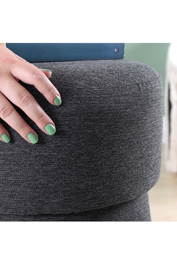 Beans Puf - Koyu Gri - 5