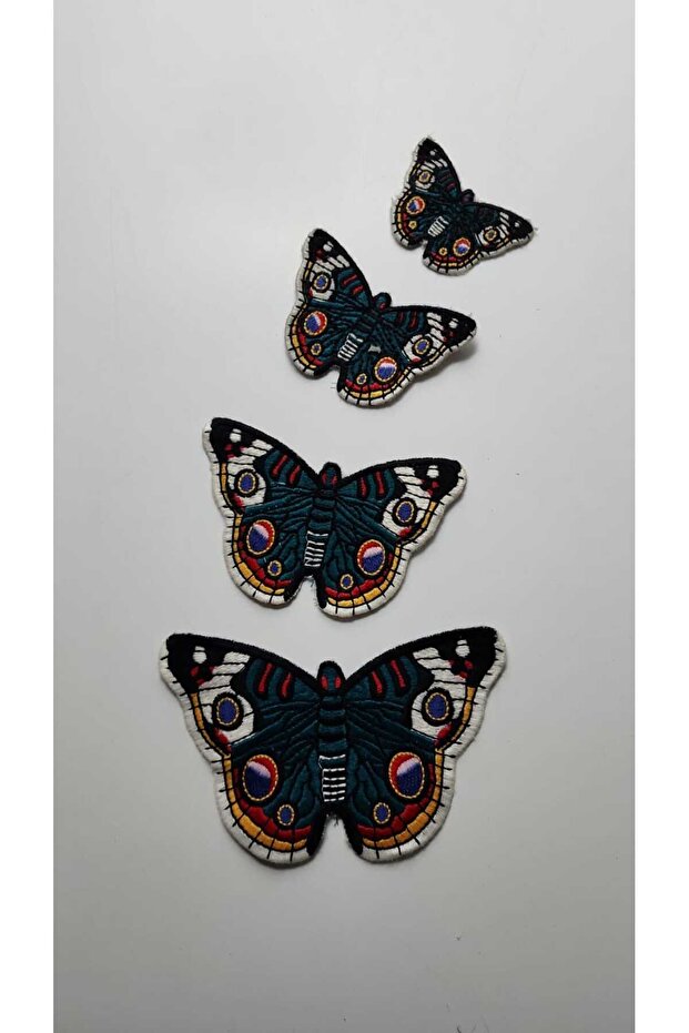 Embroidery Crafted Butterfly Patch Embroidery Set Sewing Set of 4
