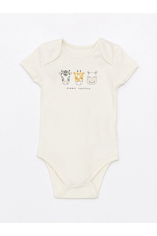 LCW baby Bisiklet Yaka Baskılı Erkek Bebek Hastane Çıkış Seti 3'lü - 3