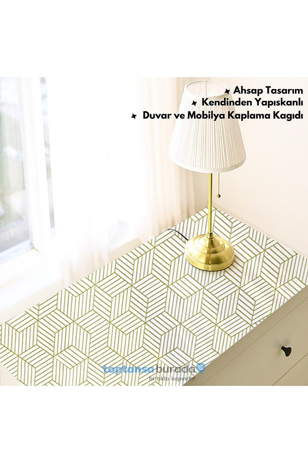 45cm×100cm Kendinden Yapışkanlı Kaplama Kağıdı Mutfak Dolap Masa Duvar Modern Görünümlü - 7