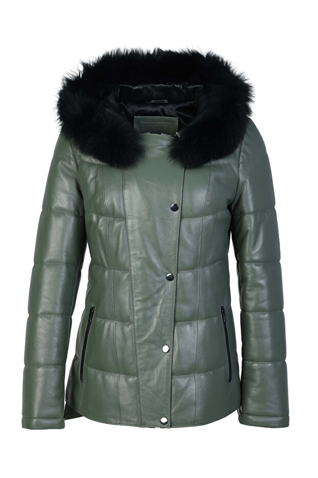 Women's Genuine Leather Aqua Green Leather Jacket