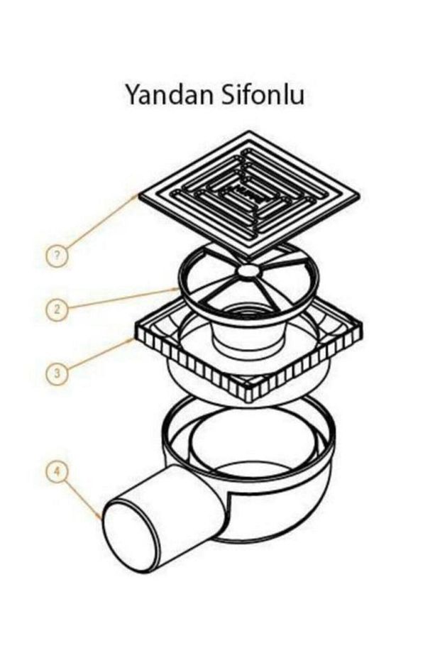 Masterx Yalıtımsız Noktasal Su Gideri 10x10 Mat Yandan Çıkışlı - 2