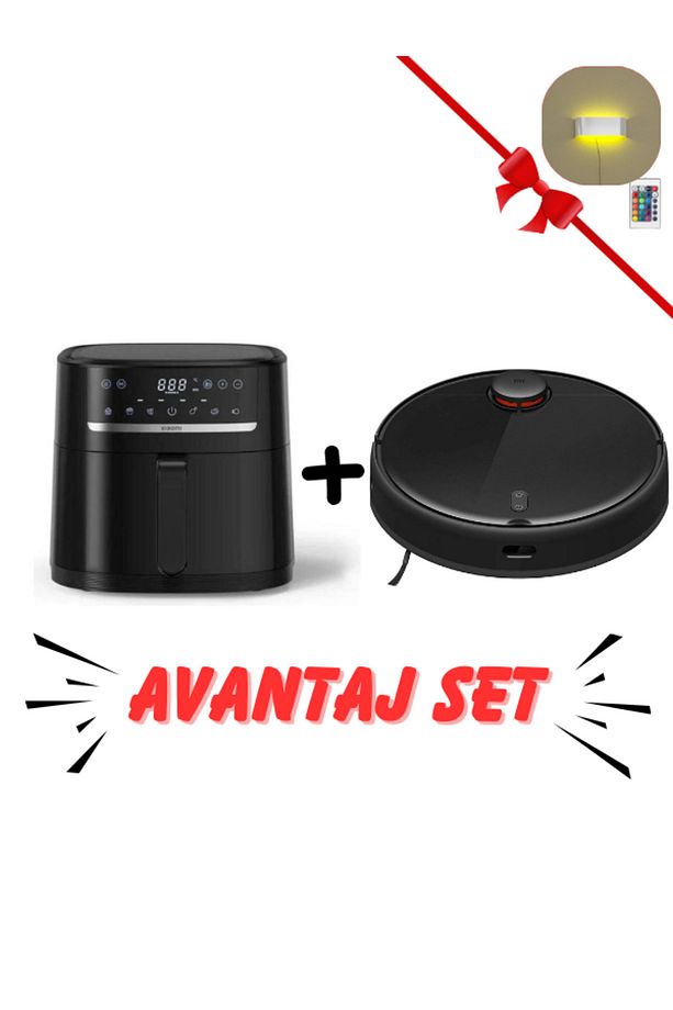 Mi Robot Premium Performans Akıllı Robot Süpürge Mi Smart Air Fryer Aile Boyu 6 Lt,lambader Hediye - 1