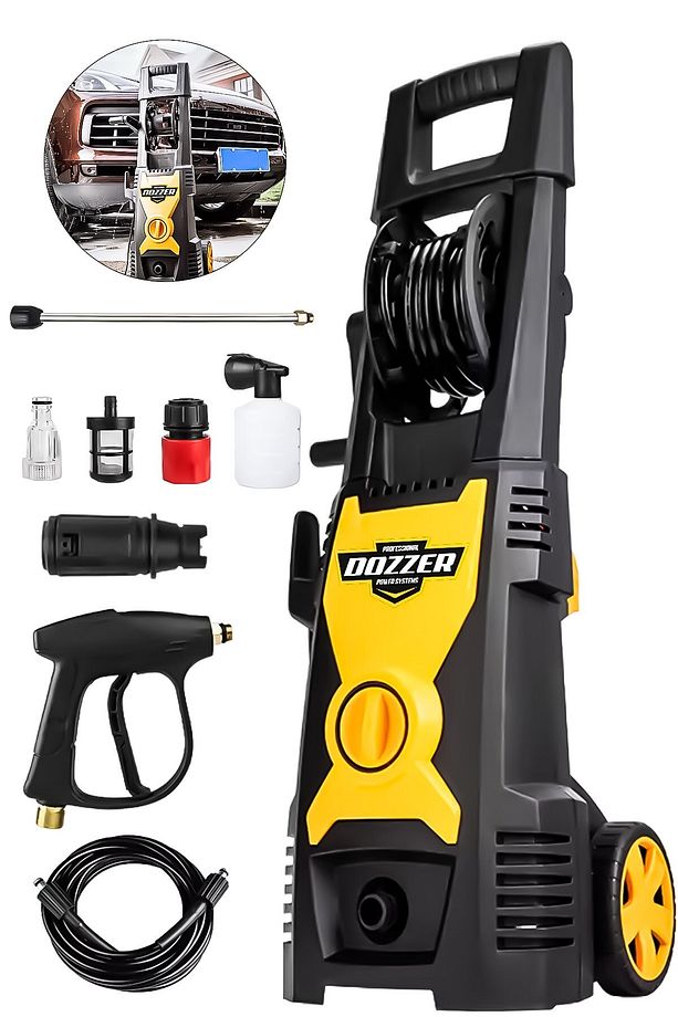 DZ160 Max 160Bar Bakır Sargılı Musluk Ve Kovadan Çekme Yüksek Basınçlı Bahçe Oto Yıkama Makinesi - 1
