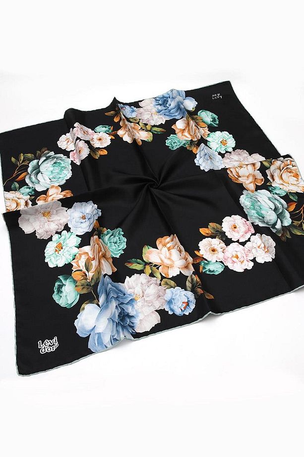 Açık Yeşil Twill Saf Ipek Eşarp - 4