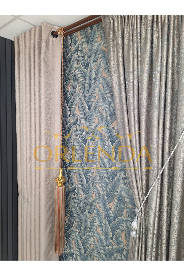 Rustic Curtain Hanger - Double Pipe Rustic Curtain Hanger - Disassembled Headboard Rustic Curtain Hanger 125cm - 7