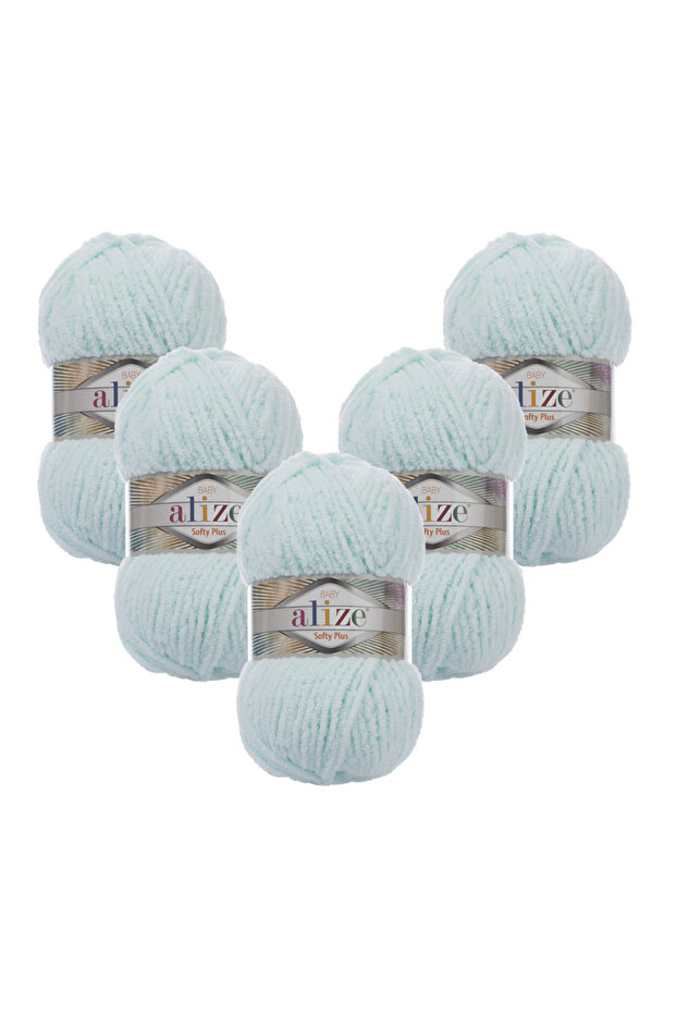 Softy Plus 5-Piece 15 Water Green Hand Knitting Yarn