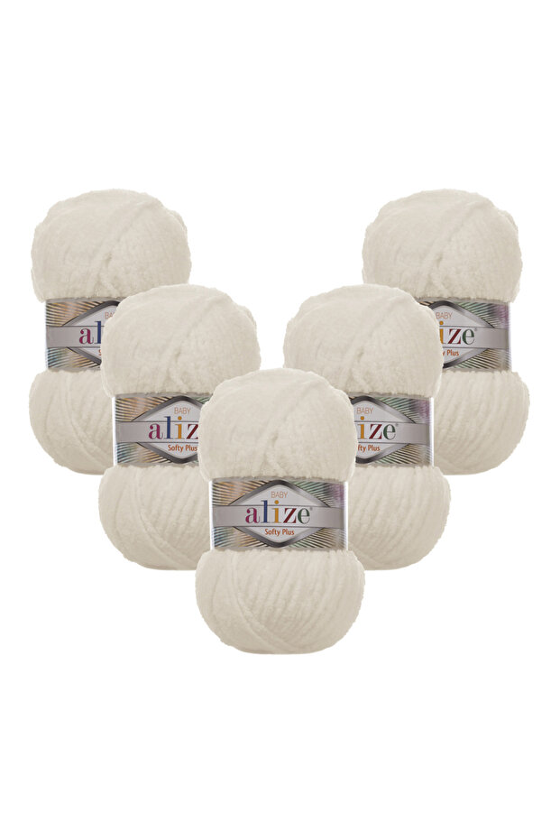 Softy Plus 5 Pack 62 Light Cream Hand Knitting Yarn
