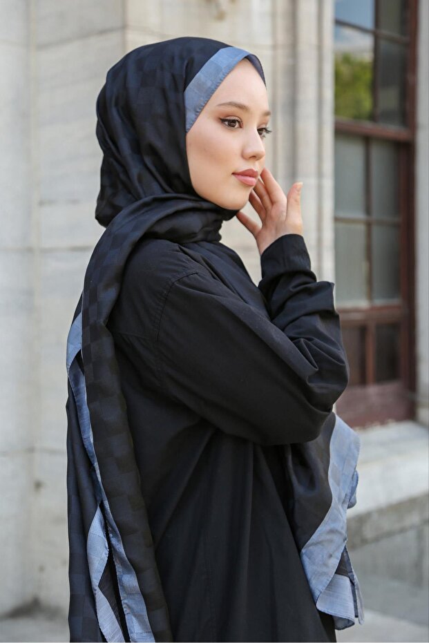 Dama Desenli Monogram Şal Monov03-17 - 3