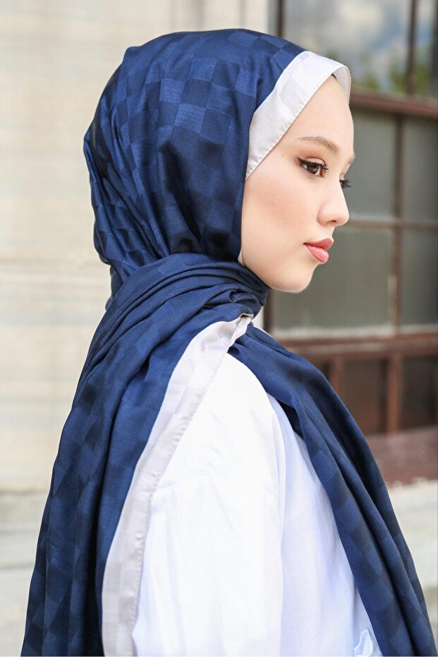 Dama Desenli Monogram Şal Monov03-04 - 1