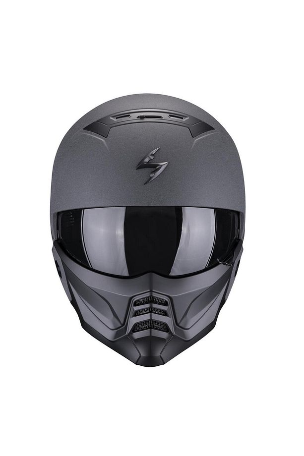 Exo Combat 2 Graphite Modüler Motosiklet Kaskı Koyu Gri - 2