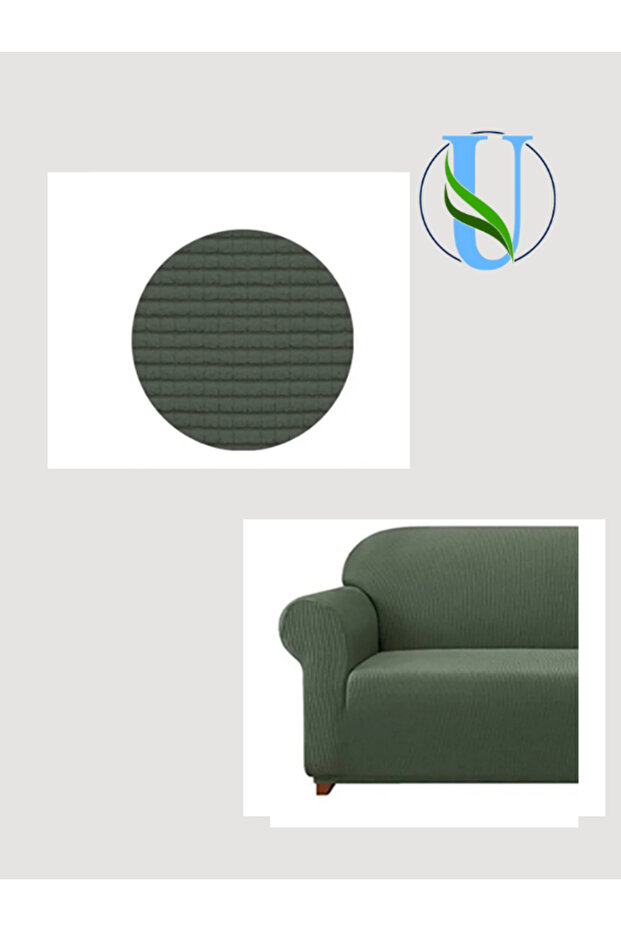 UY Style Likrali Koltuk, Kanepe, Çekyat Örtüsü Lastikli, Pitikare Desen3+3+1+1 takım - 2