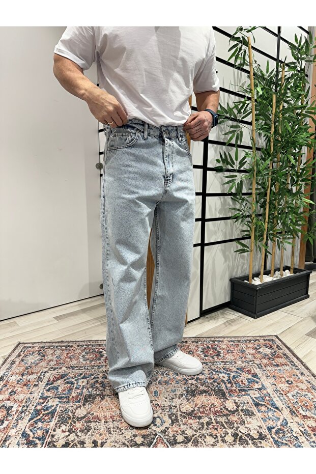 أولد سكوول فضفاض جان أزرق فاتح - KP349 - 3