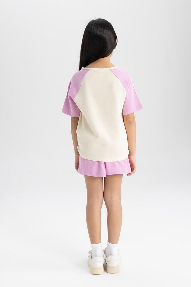 Kız Çocuk Pijama Takımı Baskılı Kısa Kollu Üst Şort C2839a824sm - 6