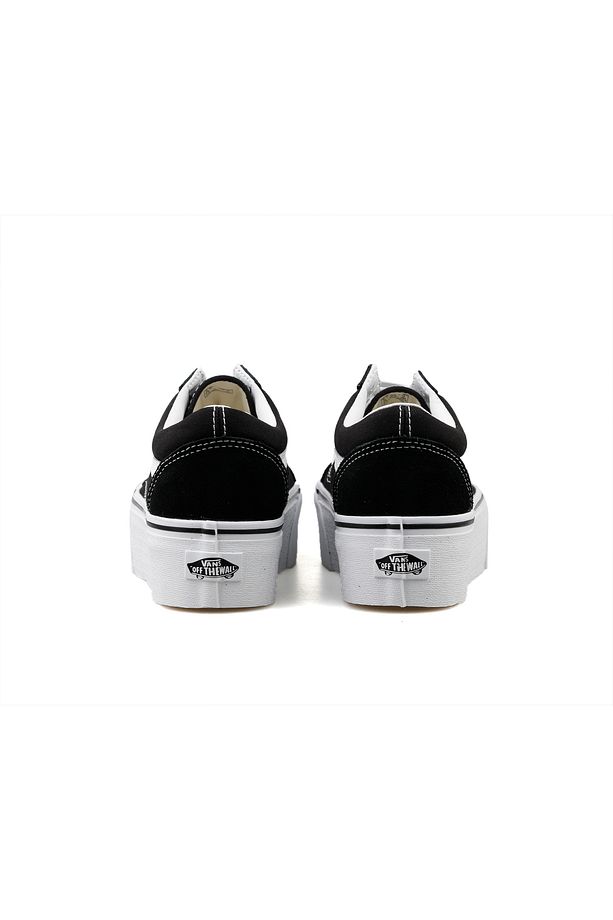 Ua Old Skool Stackform Kadın Yüksek Topuk Günlük Ayakkabı Sneaker Siyah - 5