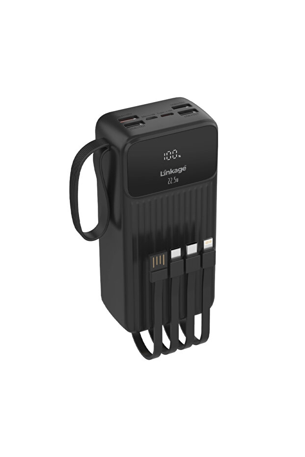 LKP-42 4xUsb 30.000mAh Lcd Ekran, 22.5W Dahili USB, Mikro, Type-C Lightning Powerbank - 3