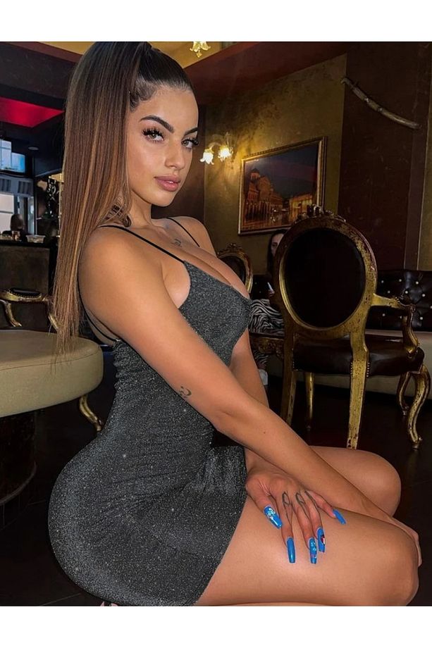 Simli İp Askılı Mini Elbise ,Party Elbise , Fantazi Elbise - 1