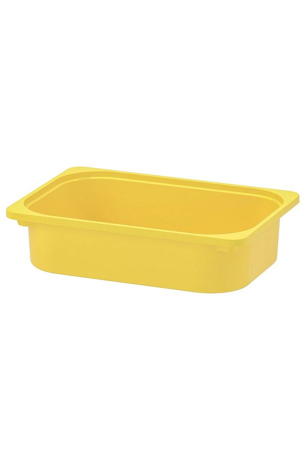 2 Adet Sarı Çocuk Odası Eşya Oyuncak Saklama Kutusu 42x30x10 Cm Düzenleme Kutusu - 2
