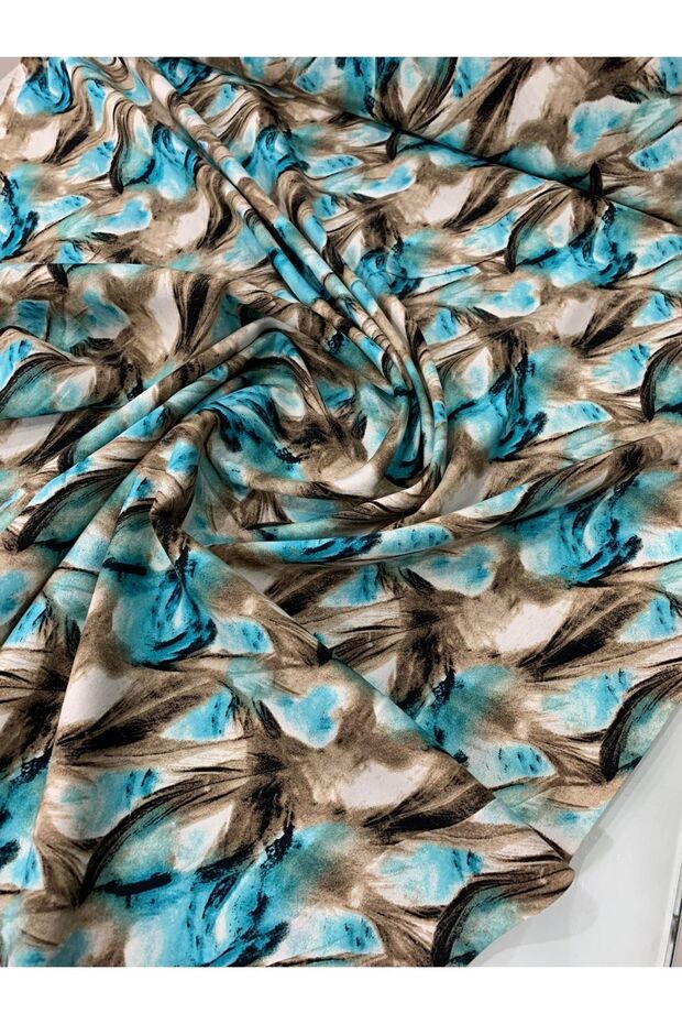 Patterned Cotton Viscose Fabric Dress Skirt Shalwar Double Width (150 Cm)